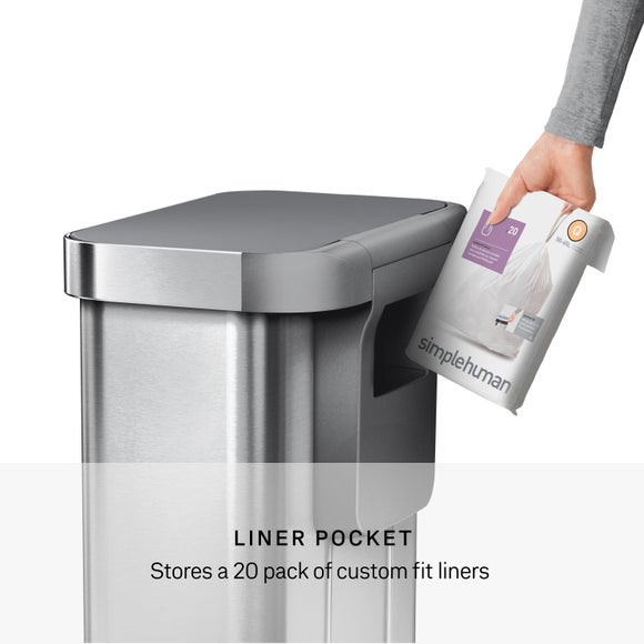 Simplehuman 45L Stainless Steel Pedal Bin, product image 6