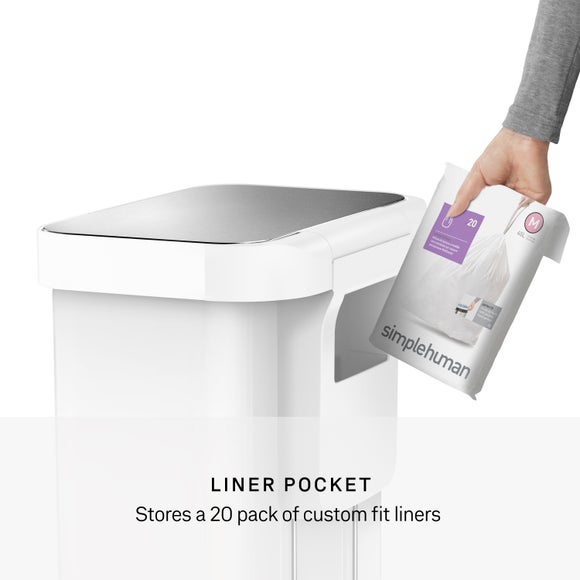 Simplehuman 55L Stainless Steel Rectangular Bin, product image 14