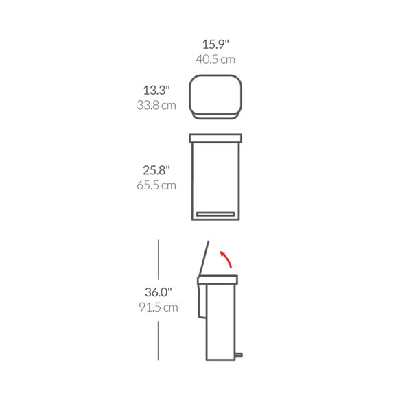 Simplehuman 45L Stainless Steel Pedal Bin, product image 16