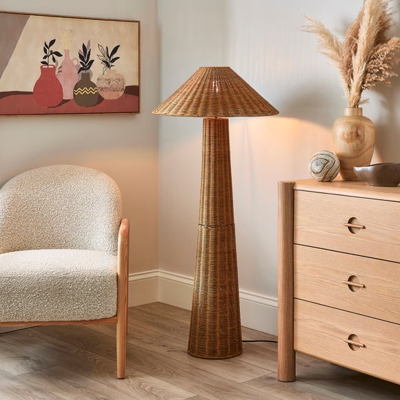 Ruri Boho Rattan Floor Lamp