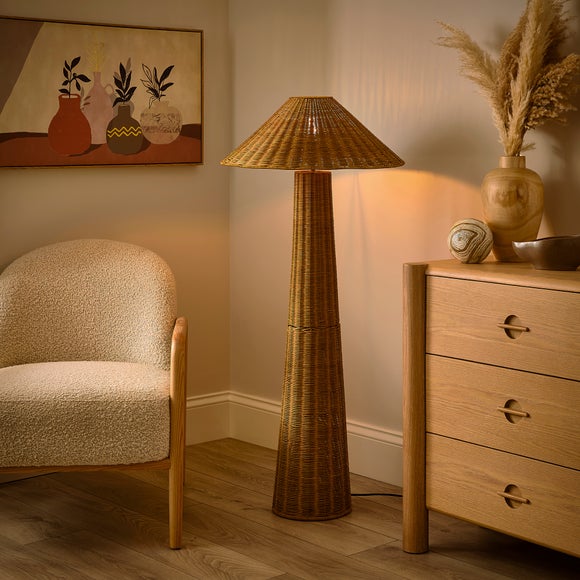 Ruri Boho Rattan Floor Lamp