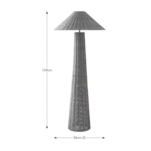 Ruri Boho Rattan Floor Lamp