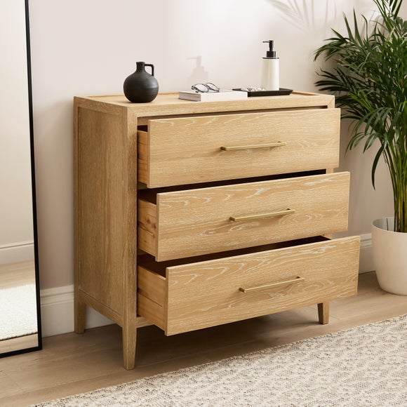 Holden 3 Drawer Chest, Oak