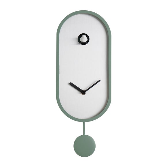 Interval Mid-Century Cuckoo Wall Clock With Pendulum