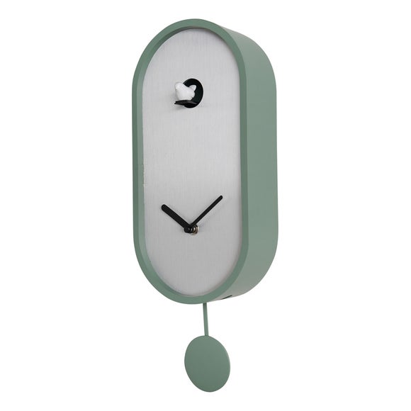 Interval Mid-Century Cuckoo Wall Clock With Pendulum