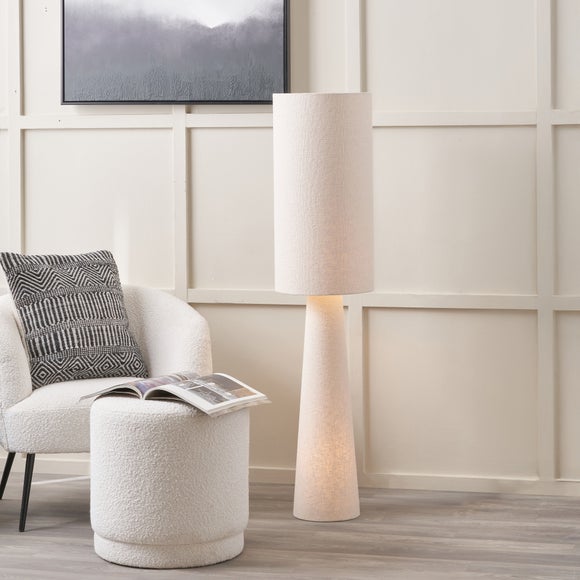 Pacific Lifestyle Mirissa Slubby Handloom Fabric Floor Lamp