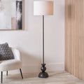 Pacific Lifestyle Vala Graphite Metal Textured Effect Ball Floor Lamp