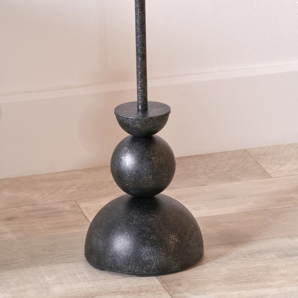 Pacific Lifestyle Vala Graphite Metal Textured Effect Ball Floor Lamp