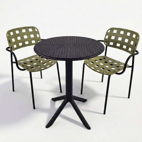 Bergen Round Bistro Table with 2 Karin Armchairs, product image 9