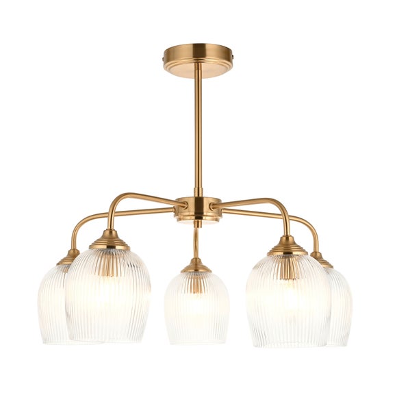Vogue Leroy 5 Light Ribbed Pendant Light