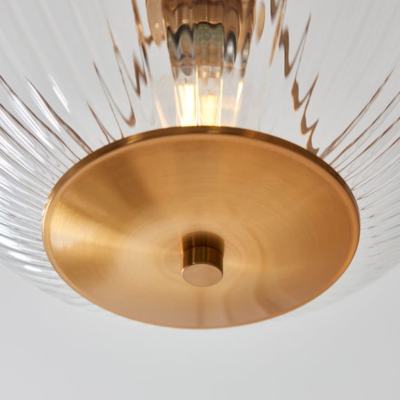 Vogue Somerly Ribbed Flush Uplighter Ceiling Light
