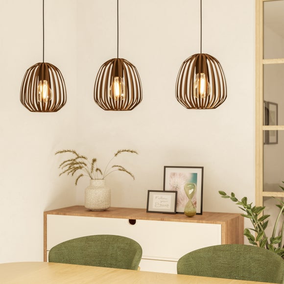 EGLO Espinal Scandi 3 Light Adjustable Diner Ceiling Light