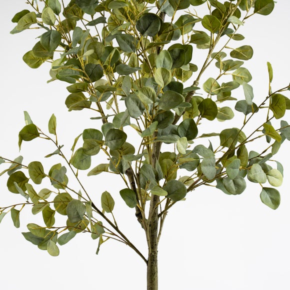 Artificial Eucalyptus Tree in Black Plastic Plant Pot