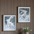 Cedar and Sage Set of 2 Botanical Hares Framed Canvases