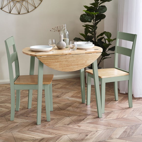 Linwood Round Dropleaf Dining Table with 2 Dining Chairs